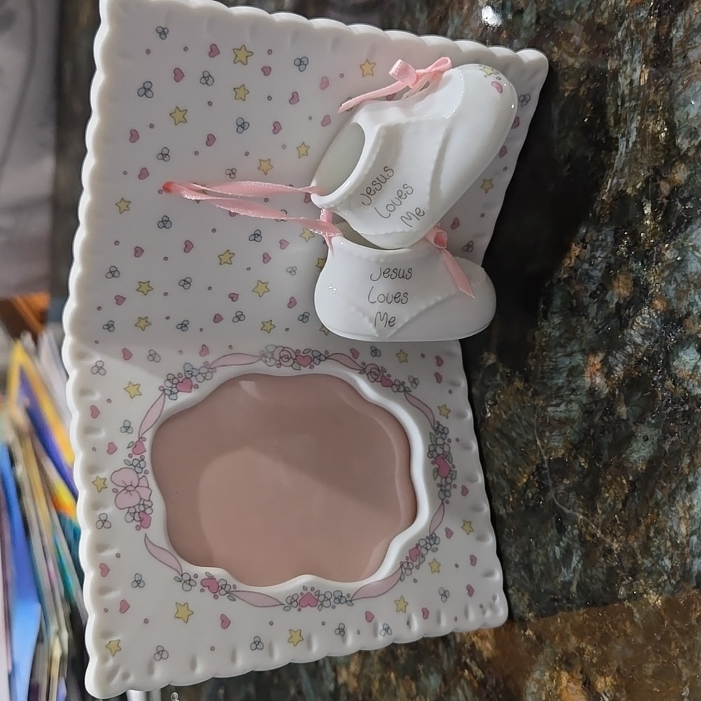 Precious Moments Ceramic Baby Picture Holder